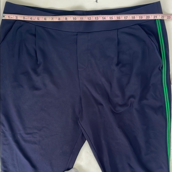 Lauren Ralph Lauren Blue with Green Side Stripe Sweatpants Pants 3X - Picture 9 of 12
